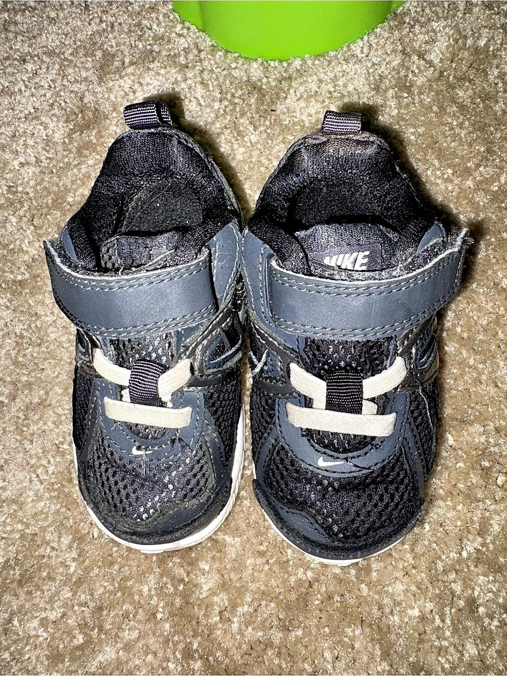 Nike Downshifter Toddler Running Shoes Baby 3C Black & Gray Sneakers